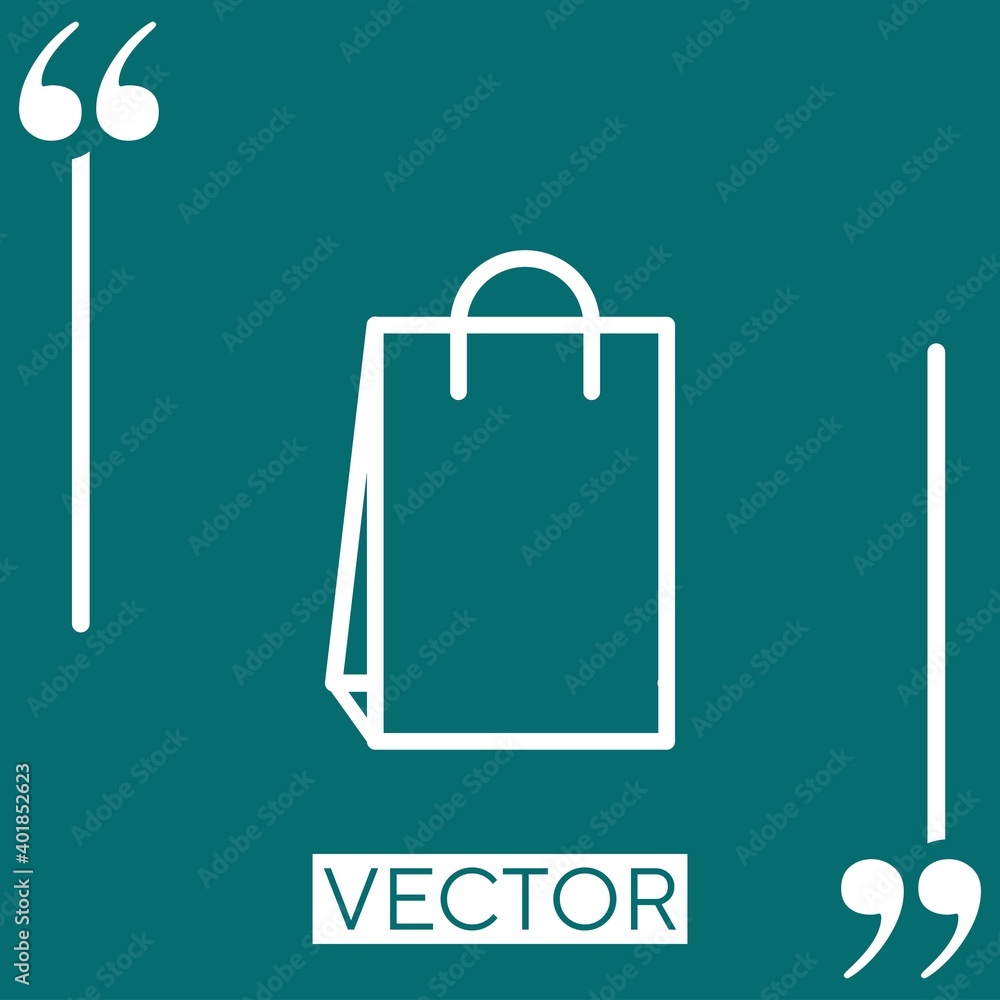 Poster paper bag vector icon linear icon. editable stroked line