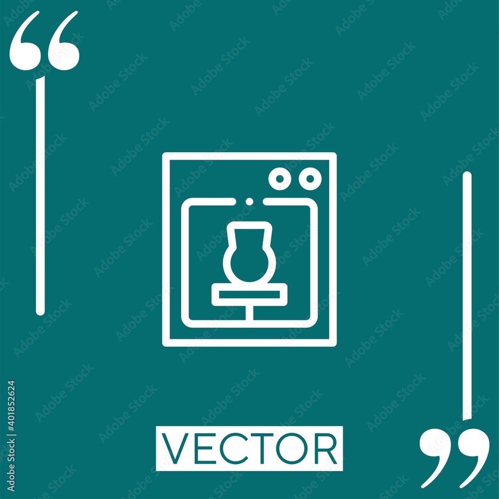 Poster oven vector icon linear icon. editable stroked line