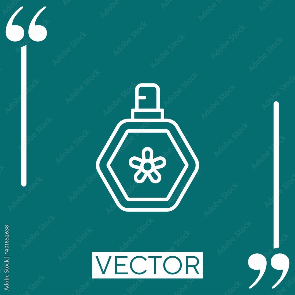 Poster perfume vector icon linear icon. editable stroked line