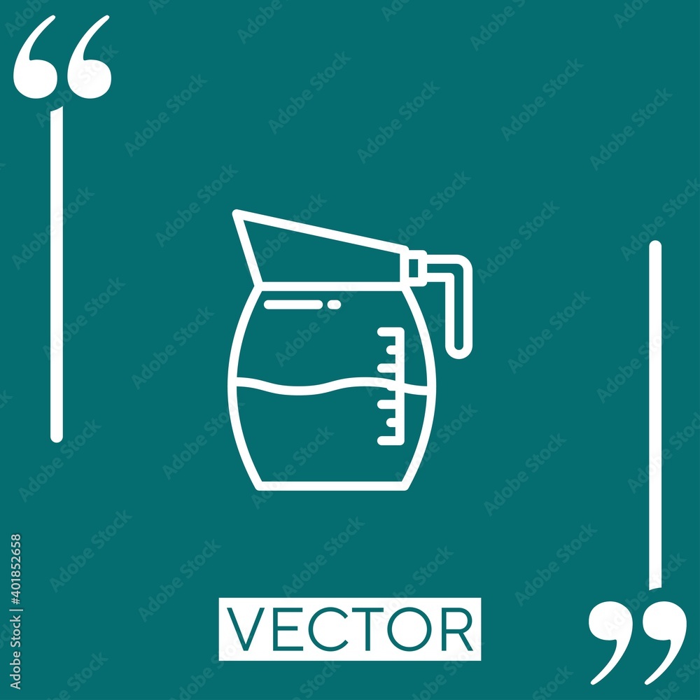 Poster pot vector icon linear icon. editable stroked line