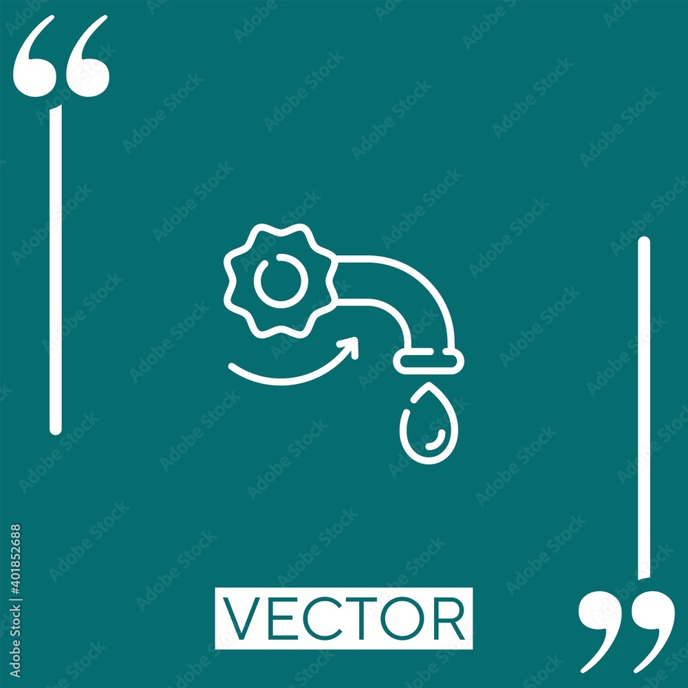 Poster save water vector icon linear icon. editable stroked line