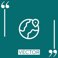 location vector icon Linear icon. Editable stroked line