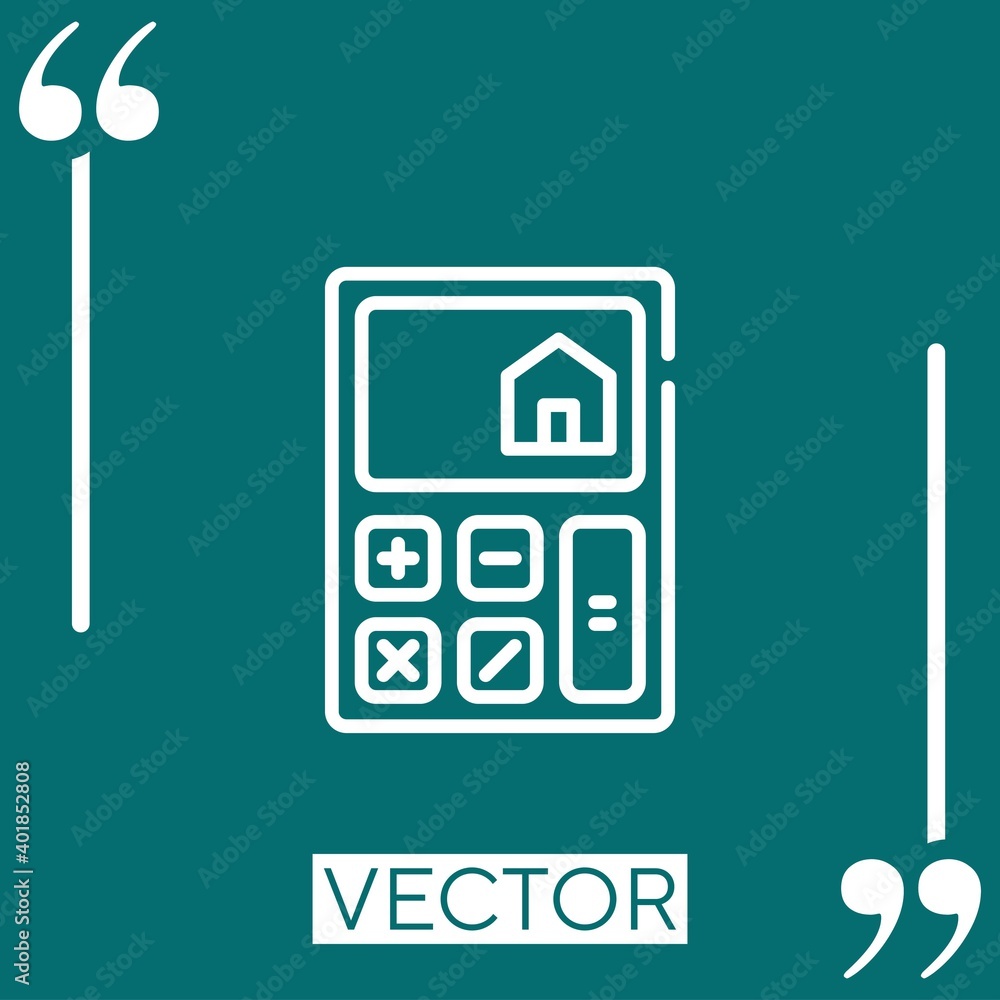Poster cost vector icon linear icon. editable stroked line