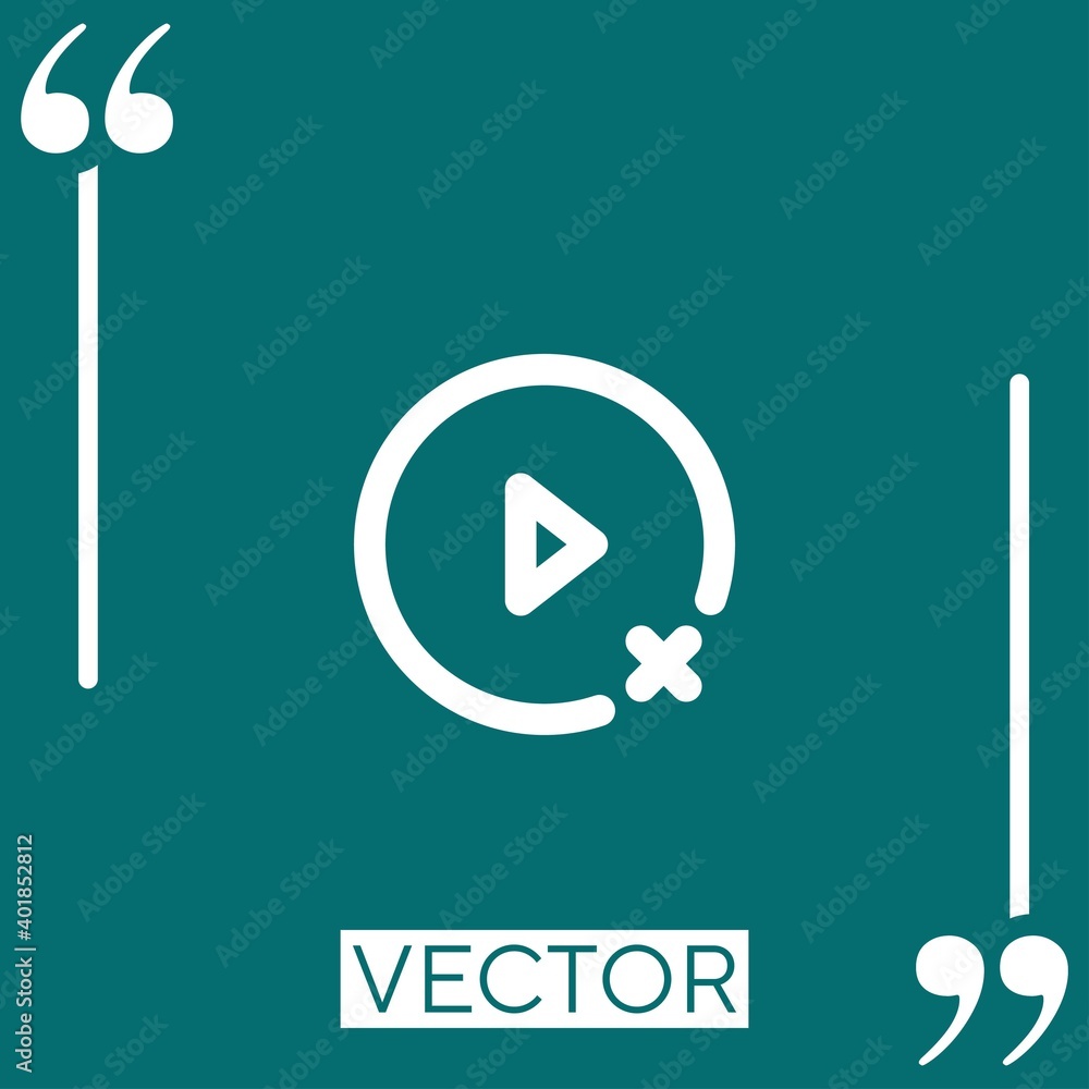 Poster delete vector icon linear icon. editable stroked line