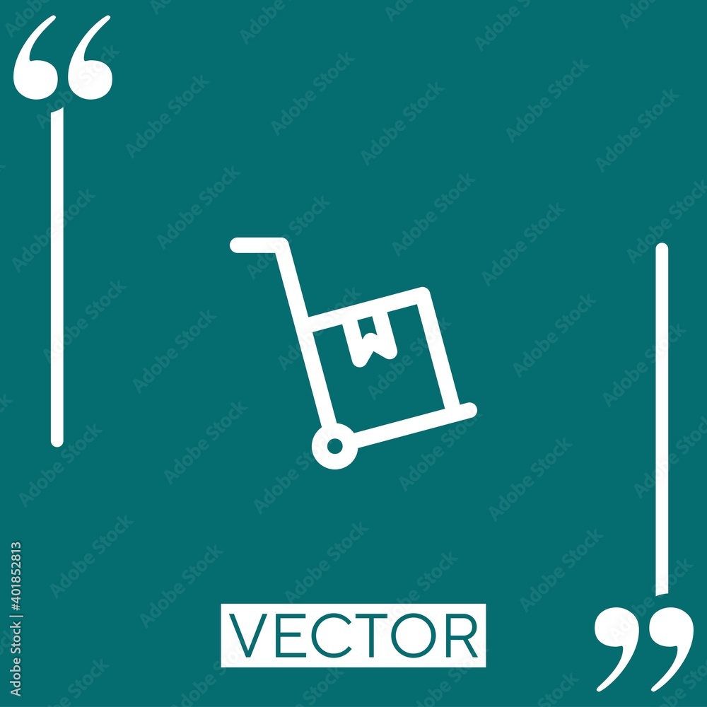 Aufkleber delivery vector icon linear icon. editable stroked line