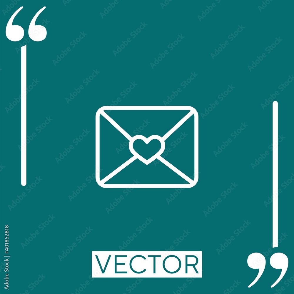 Aufkleber envelope vector icon linear icon. editable stroked line