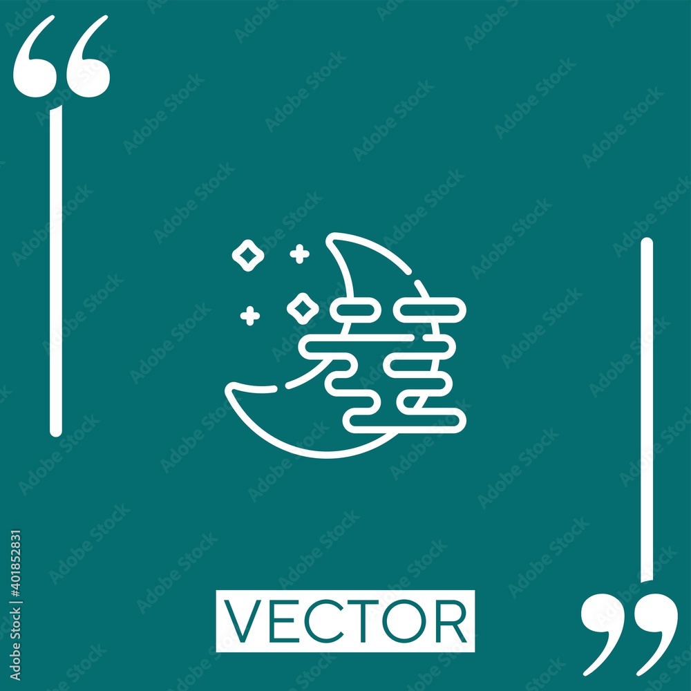 Poster fog vector icon linear icon. editable stroked line
