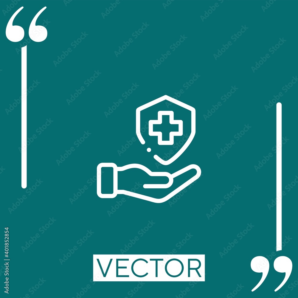 Poster hand vector icon linear icon. editable stroked line