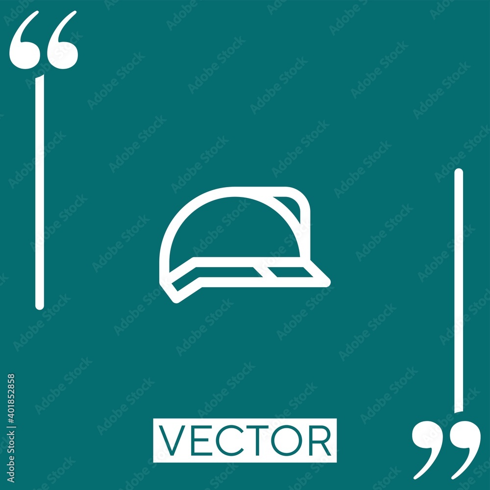 Poster helmet vector icon linear icon. editable stroked line