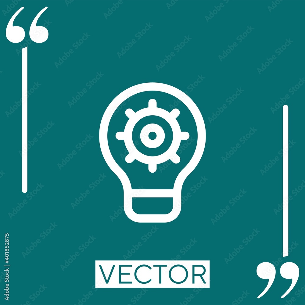 Poster idea vector icon linear icon. editable stroked line
