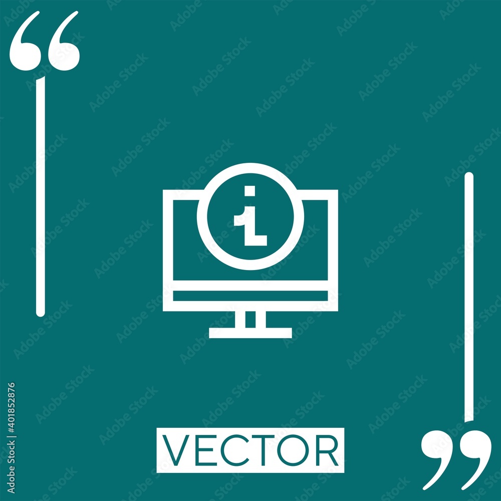 Aufkleber information vector icon linear icon. editable stroked line