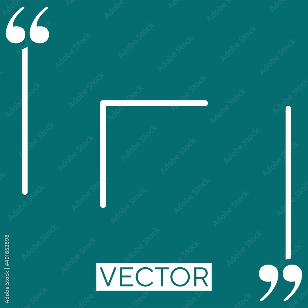 Poster left vector icon linear icon. editable stroked line