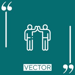 friendship vector icon Linear icon. Editable stroked line