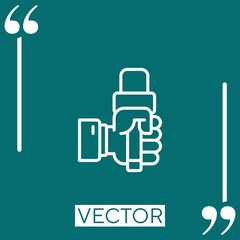 interview vector icon Linear icon. Editable stroked line