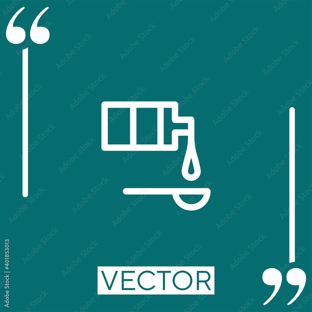 Poster syrup vector icon linear icon. editable stroked line