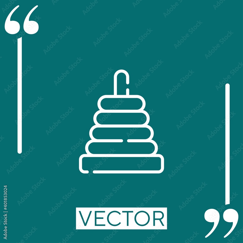 Poster toys vector icon linear icon. editable stroked line