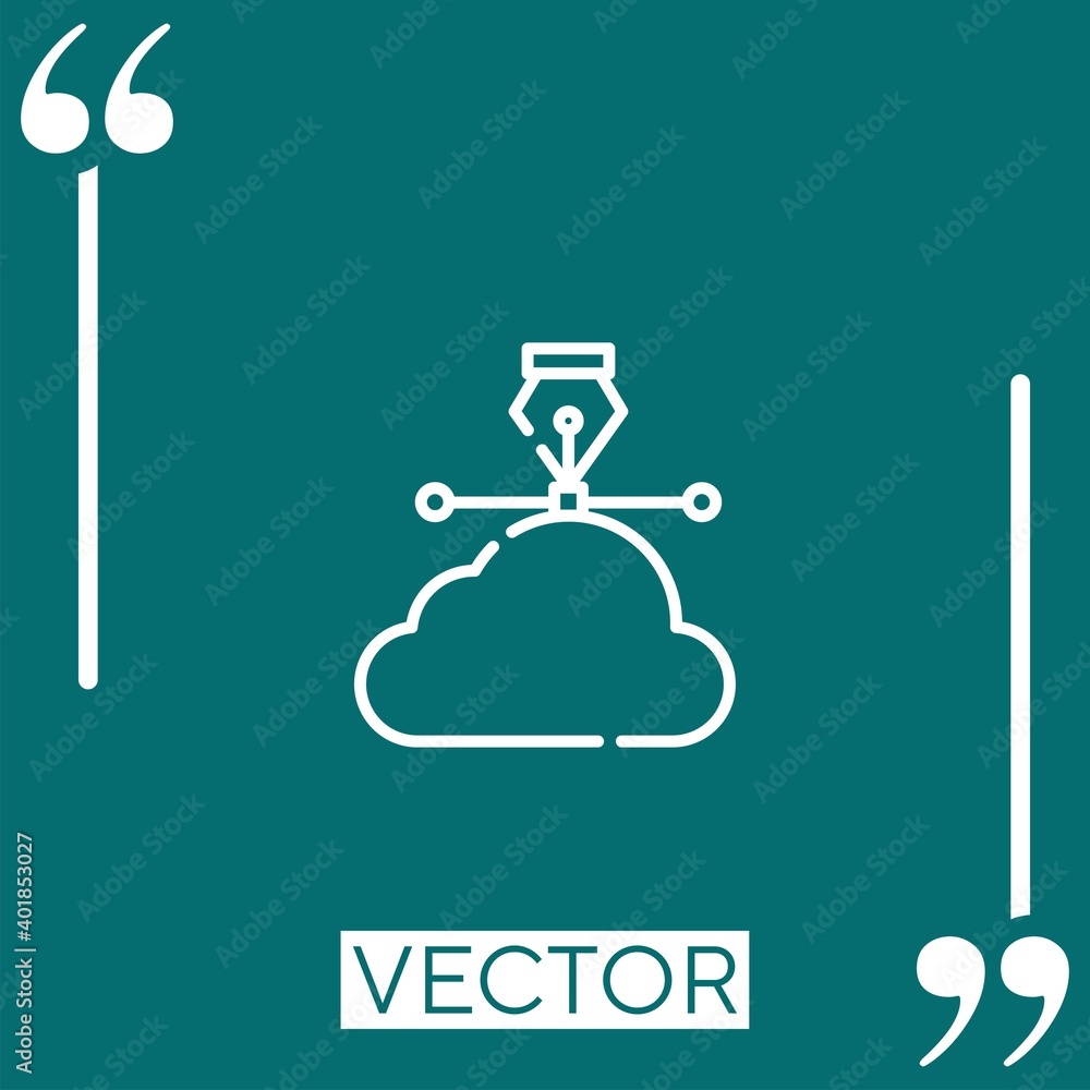 Poster vector vector icon linear icon. editable stroked line