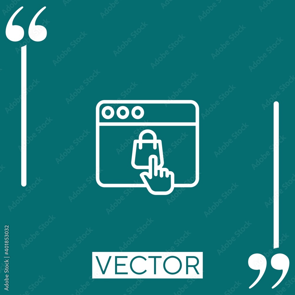 Poster web vector icon linear icon. editable stroked line