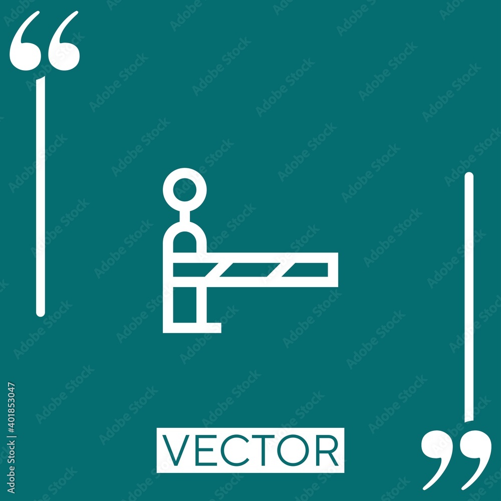 Poster barrier vector icon linear icon. editable stroked line