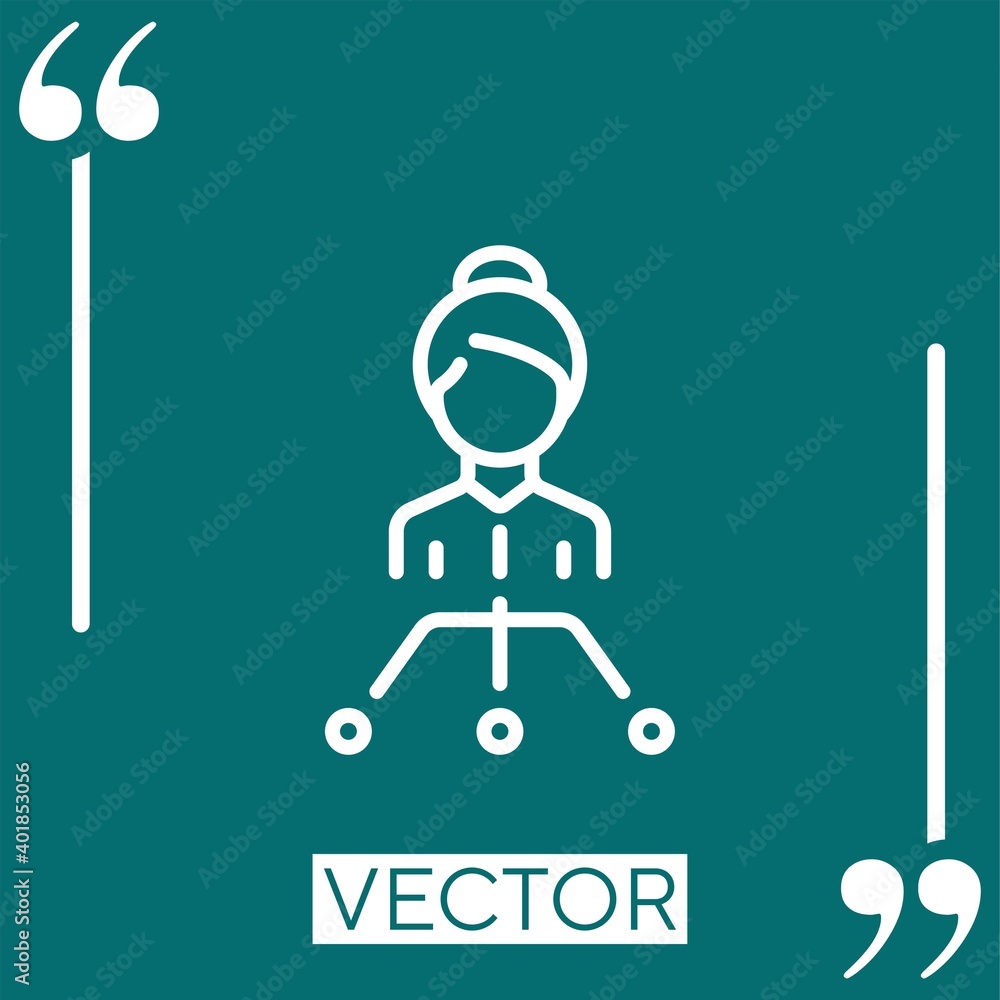 Poster boss vector icon linear icon. editable stroked line