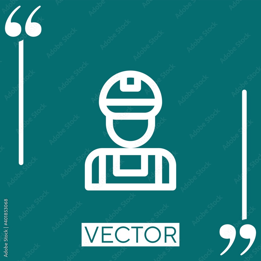 Poster carpenter vector icon linear icon. editable stroked line