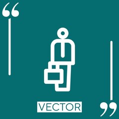 businessman vector icon Linear icon. Editable stroked line