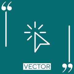 click vector icon Linear icon. Editable stroked line