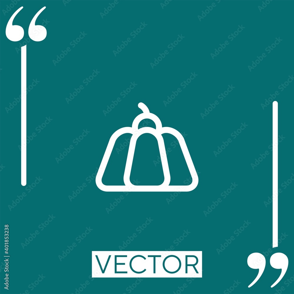 Aufkleber pudding vector icon linear icon. editable stroked line