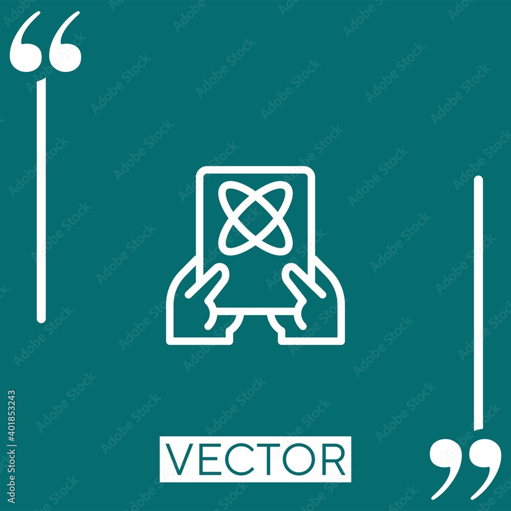 Poster report vector icon linear icon. editable stroked line