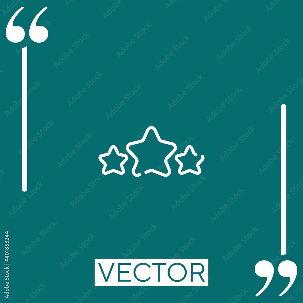 Poster review vector icon linear icon. editable stroked line
