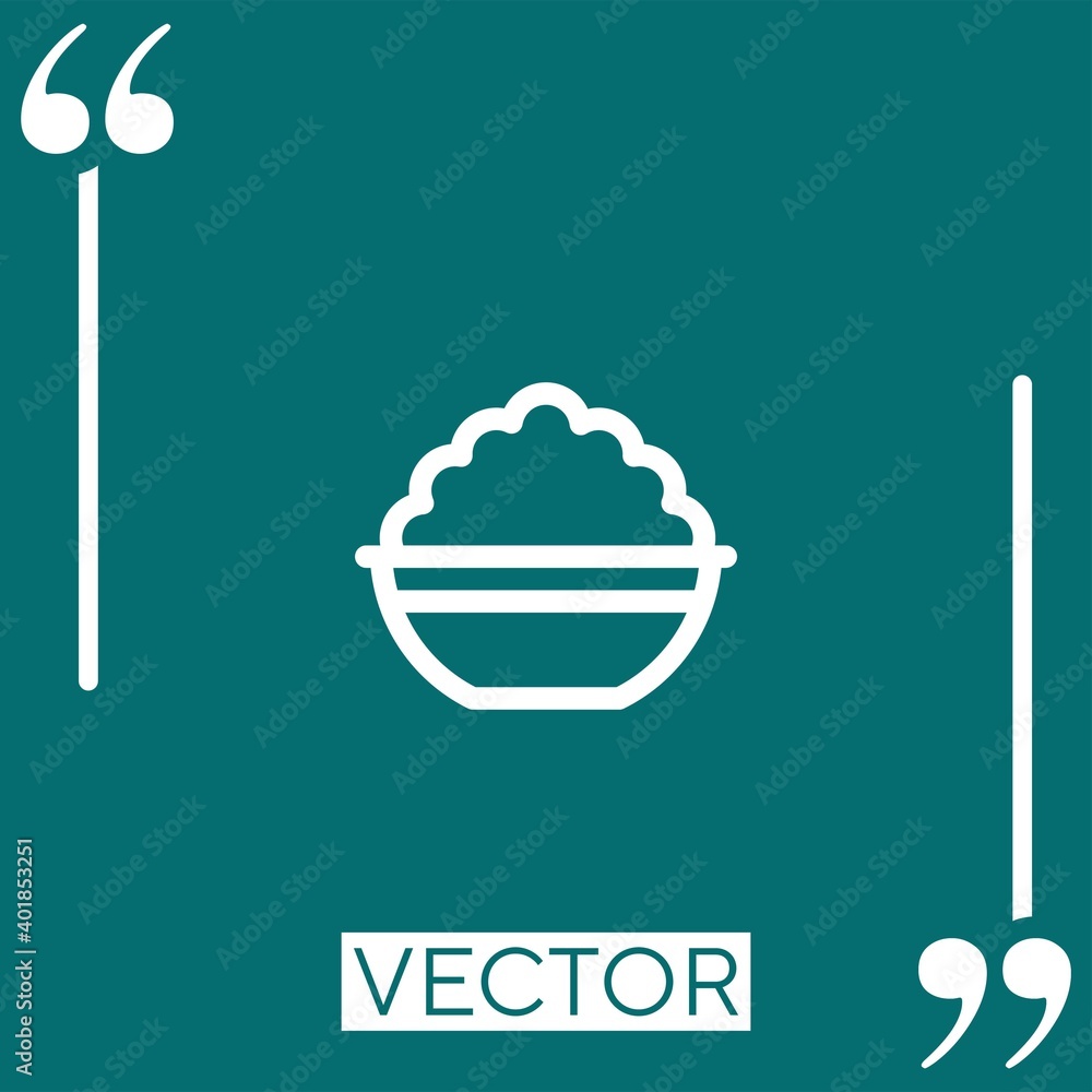 Poster rice vector icon linear icon. editable stroked line