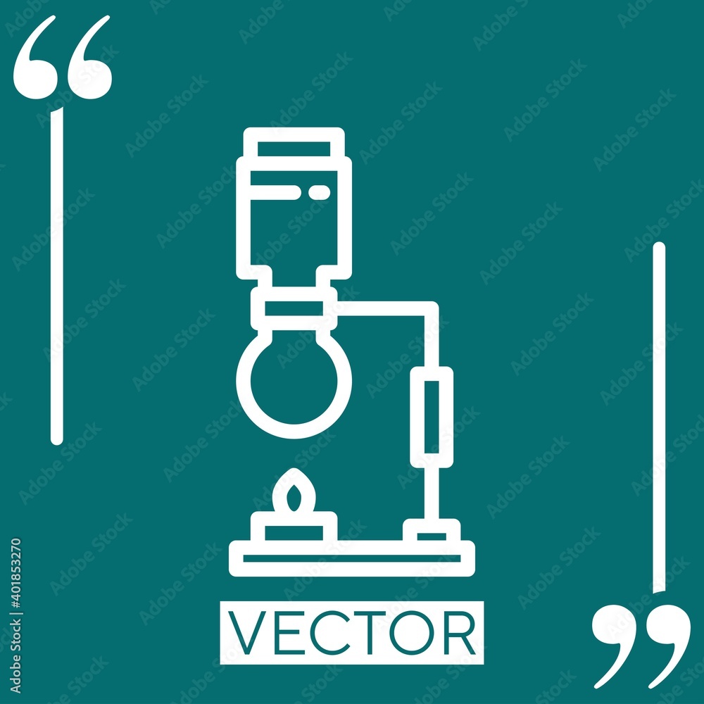 Poster siphon vector icon linear icon. editable stroked line