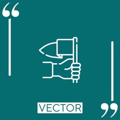 peace vector icon Linear icon. Editable stroked line