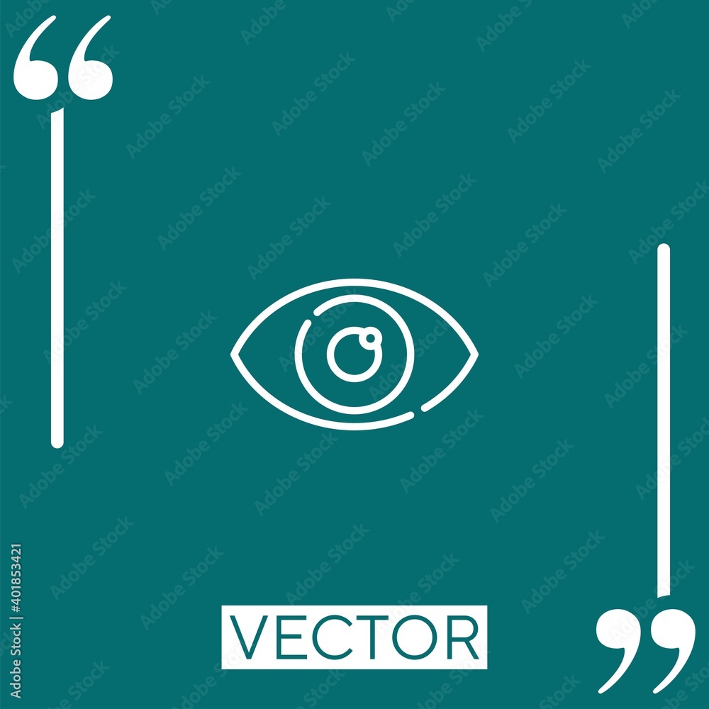 Poster eye vector icon linear icon. editable stroked line