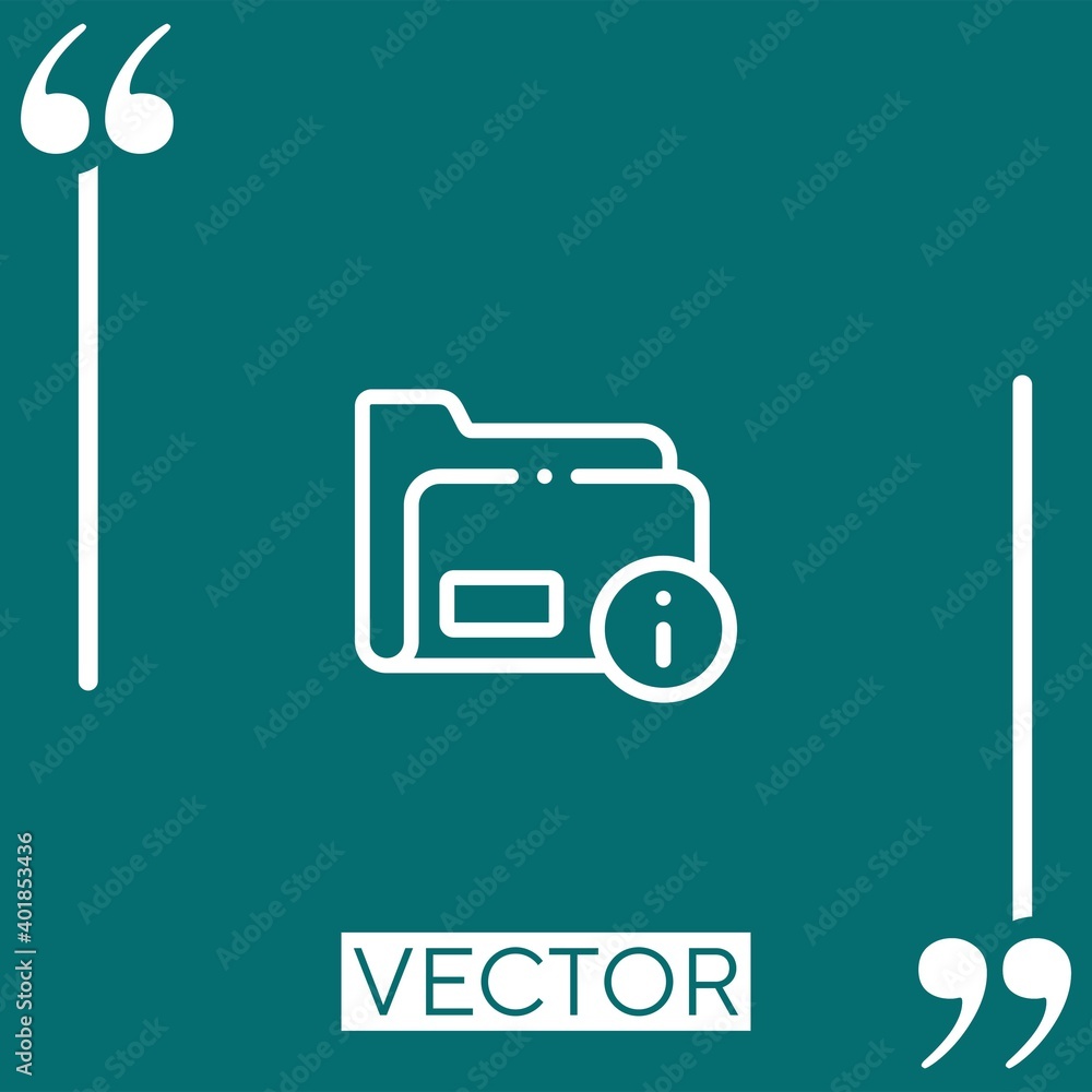 Poster folder vector icon linear icon. editable stroked line