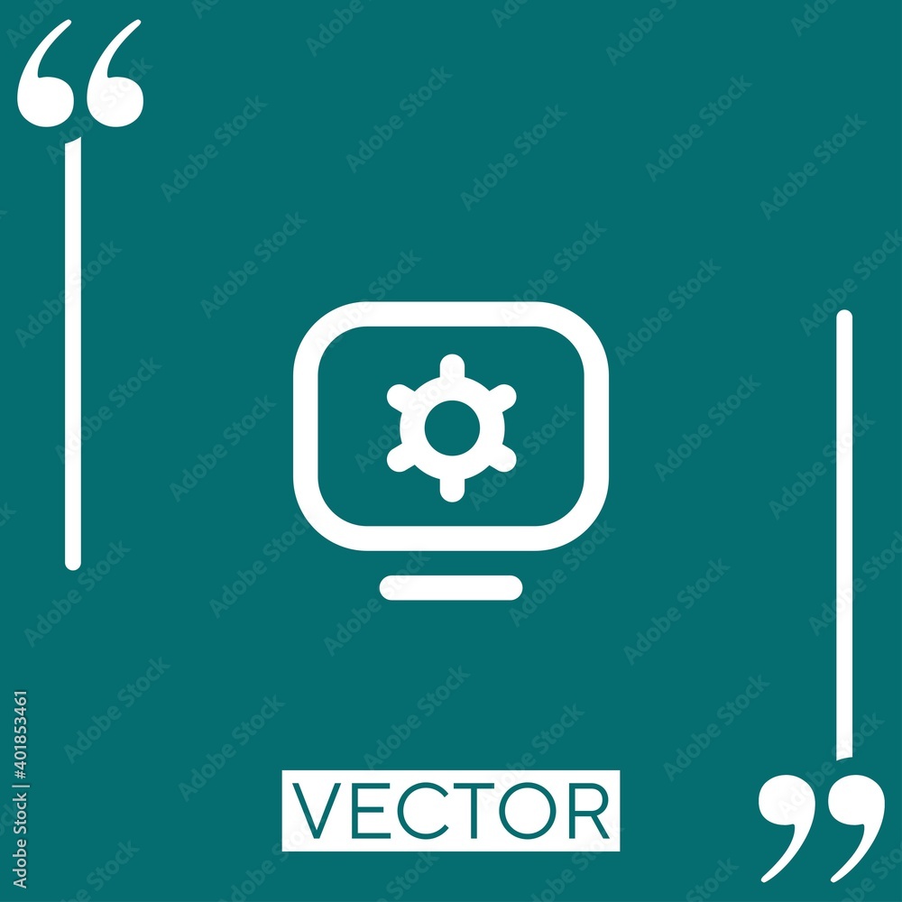 Poster options vector icon linear icon. editable stroked line