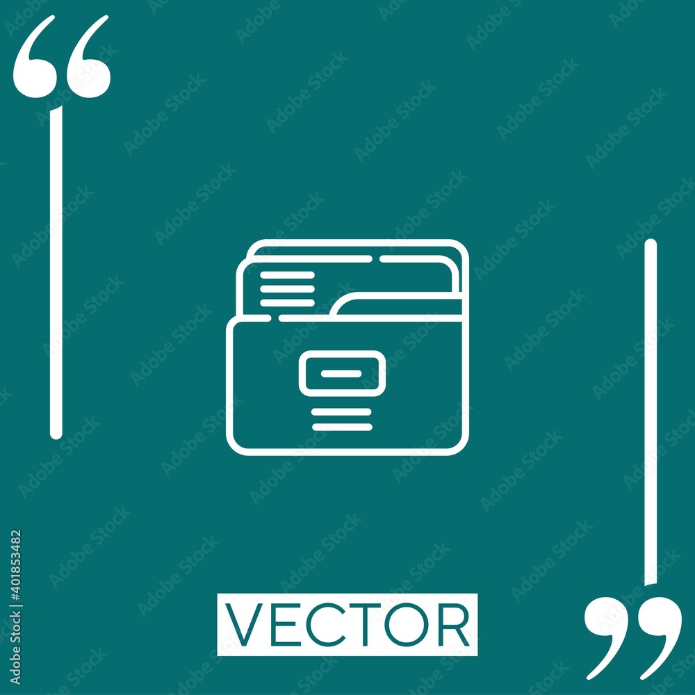 Poster report vector icon linear icon. editable stroked line