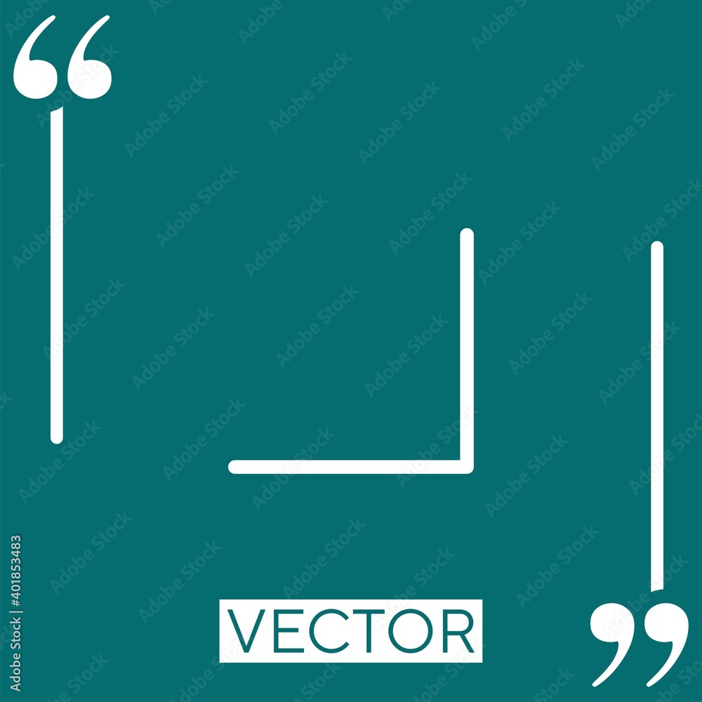 Poster right vector icon linear icon. editable stroked line