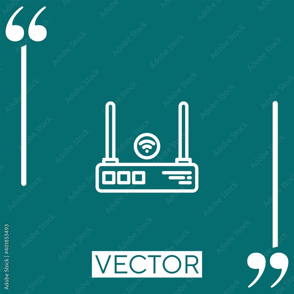 Poster router vector icon linear icon. editable stroked line