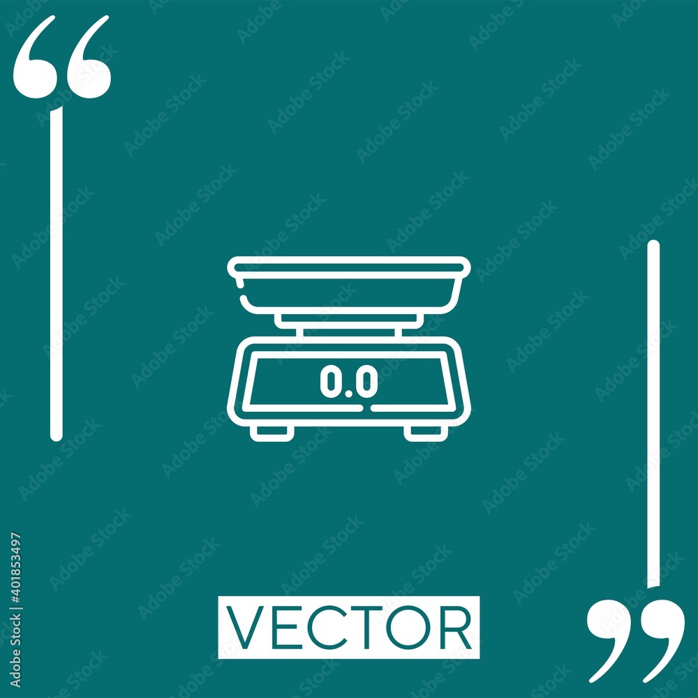 Poster scale vector icon linear icon. editable stroked line