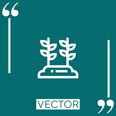 plant vector icon Linear icon. Editable stroked line