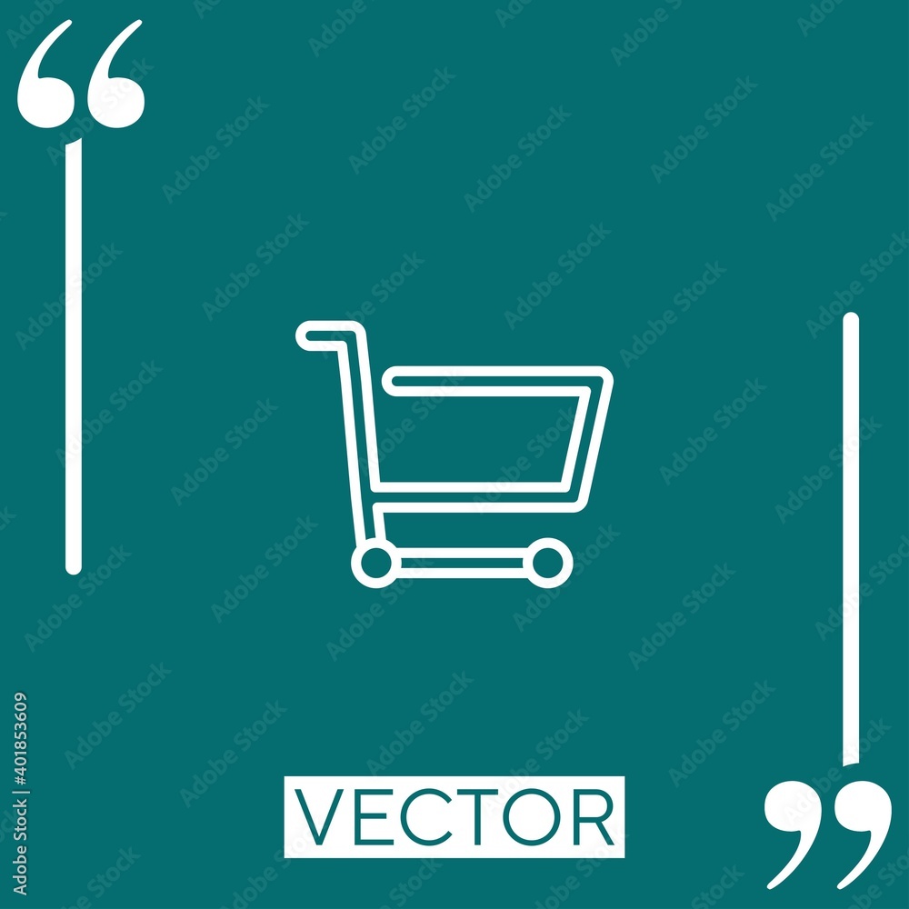 Poster cart vector icon linear icon. editable stroked line