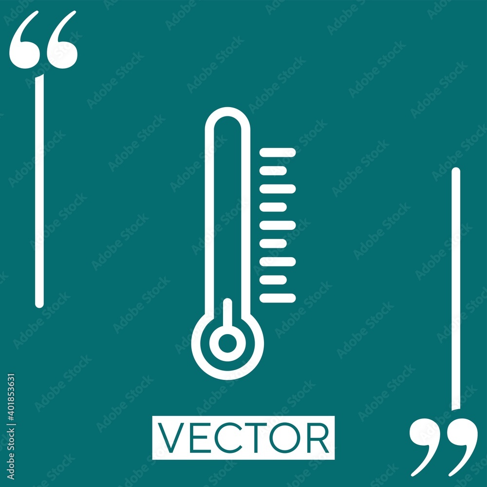Poster cold vector icon linear icon. editable stroked line