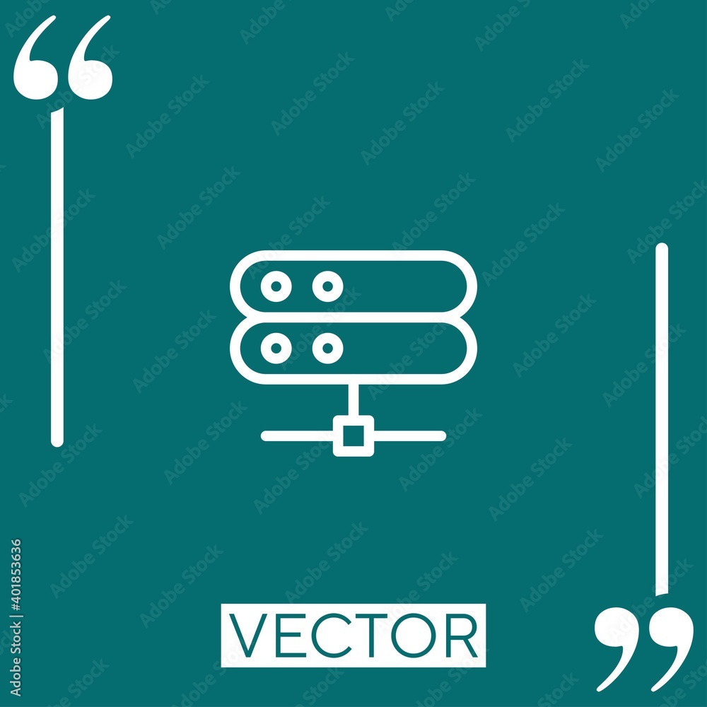 Poster connected linear icon. editable stroke line