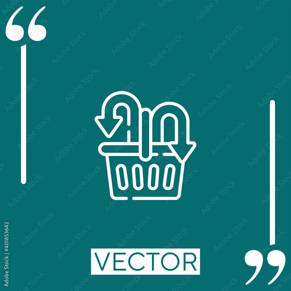 Poster cross vector icon linear icon. editable stroked line
