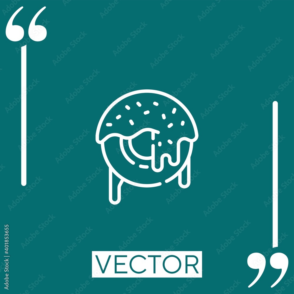 Poster doughnut vector icon linear icon. editable stroked line