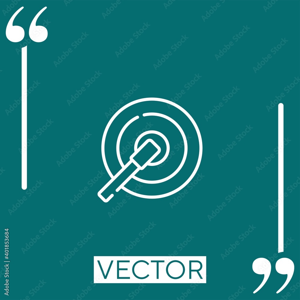 Poster electrode vector icon linear icon. editable stroked line