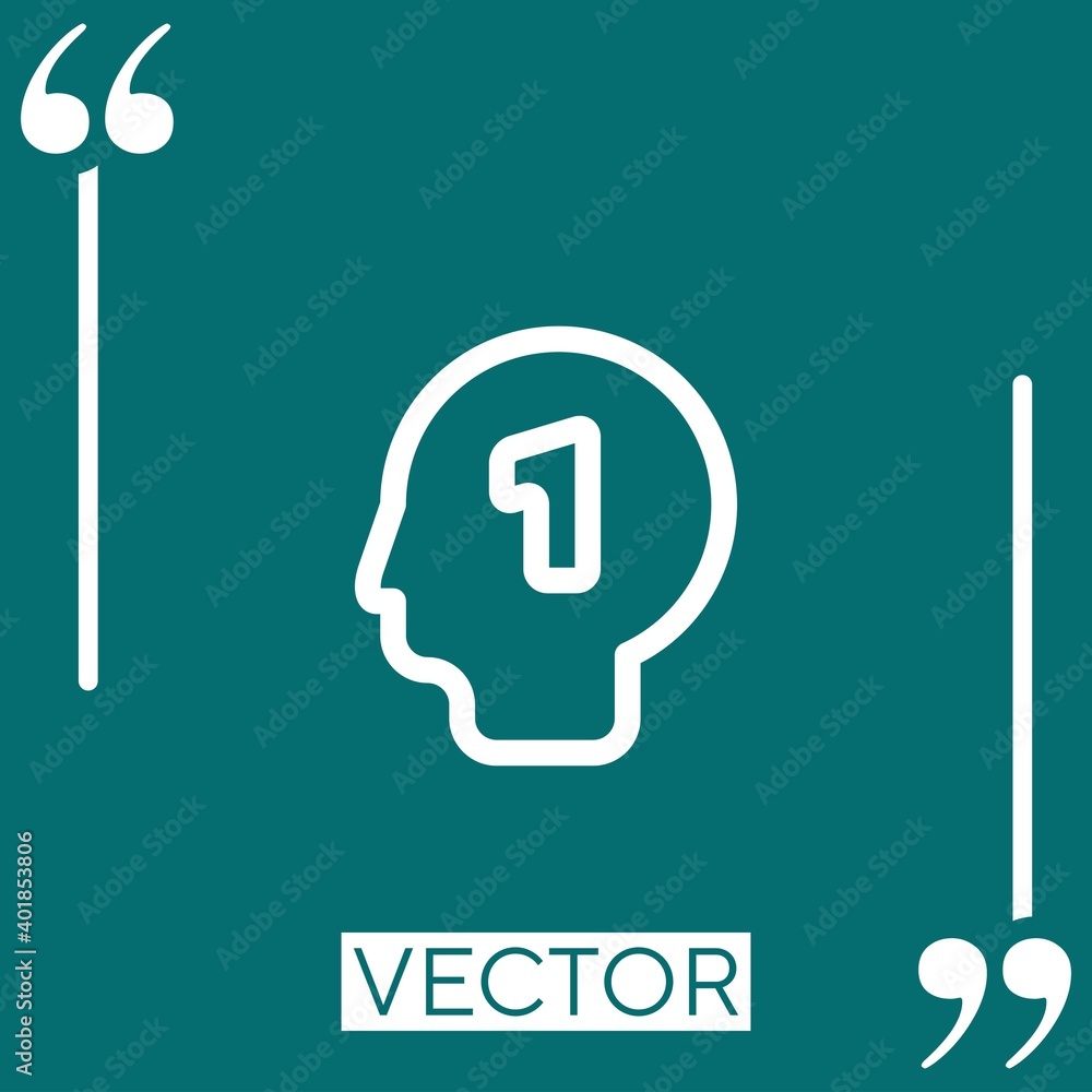 Poster number vector icon linear icon. editable stroked line