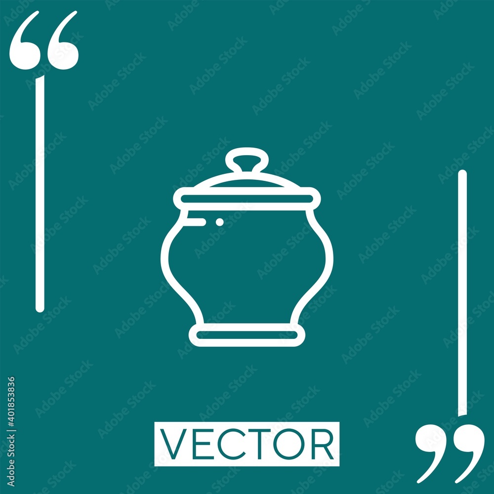 Poster pot vector icon linear icon. editable stroked line