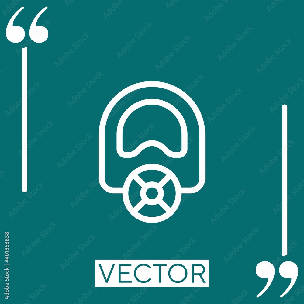 Poster protection vector icon linear icon. editable stroked line